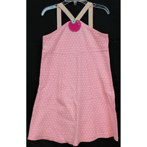 NEW 2007 Gymboree Candy Apple Halter Dress Pink Polka Dots Summer sz 7 A-line - Picture 1 of 6